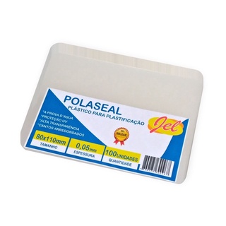 100 Und Polaseal RG Plástico Plastificação 80X110mm 0 05 Plastificar