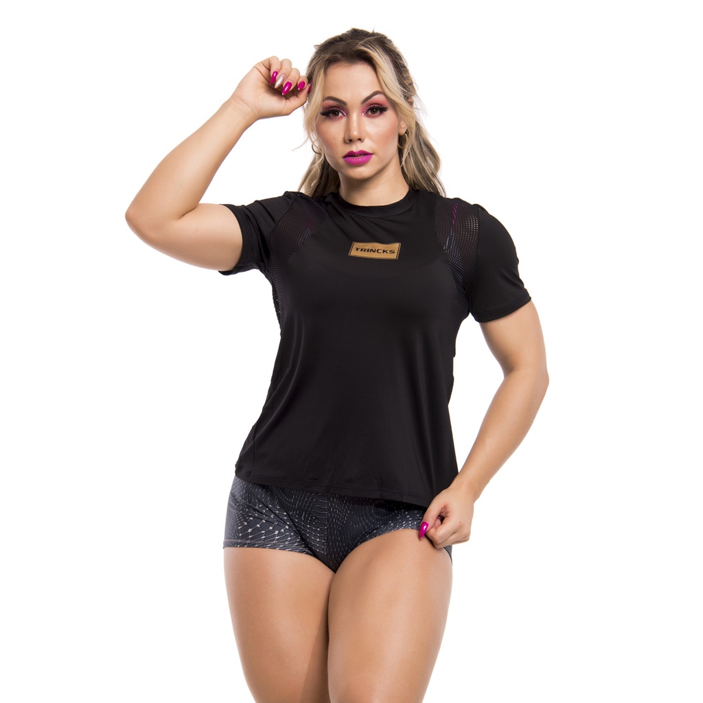 Camiseta Dry Fit Poliamida Fitness Trincks Shopee Brasil