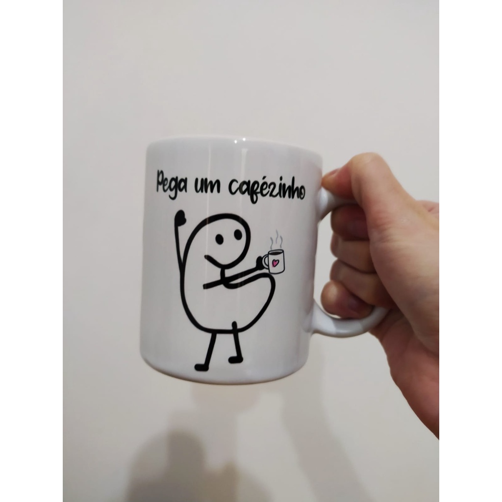 Caneca Divertida Flork Desenrola Bate Pega Um Cafezinho Bento Tik