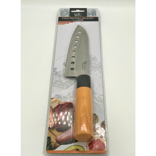 Faca De Cozinha Chef Samurai Japonesa Santoku Sulcos Inox Linha