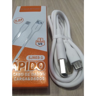 Cabo carregador v8 micro usb hmaston 4 8 amperes carregamento rápido