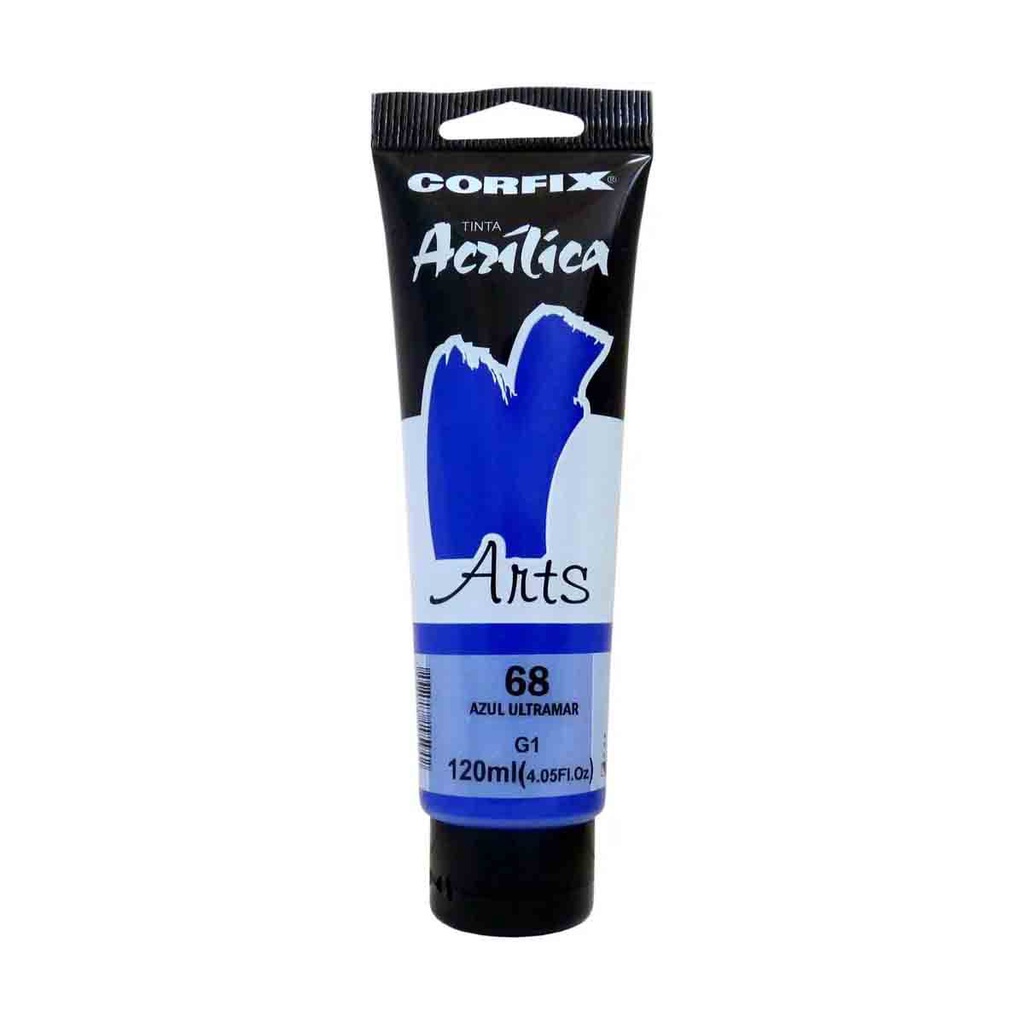 Tinta Acrilica Corfix Arts G1 68 Azul Ultramar 120ml Shopee Brasil