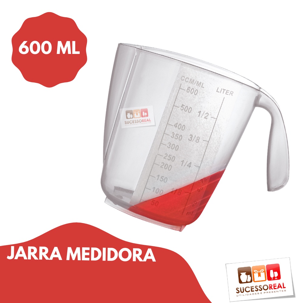 Jarra Medidora Graduada Ml Transparente Shopee Brasil