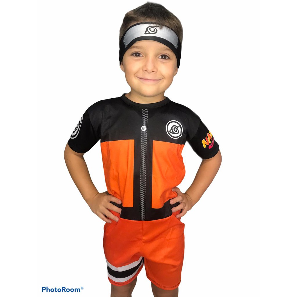 Fantasia Do Naruto Infantil Uzumaki Infantil Cosplay Anime Shopee Brasil