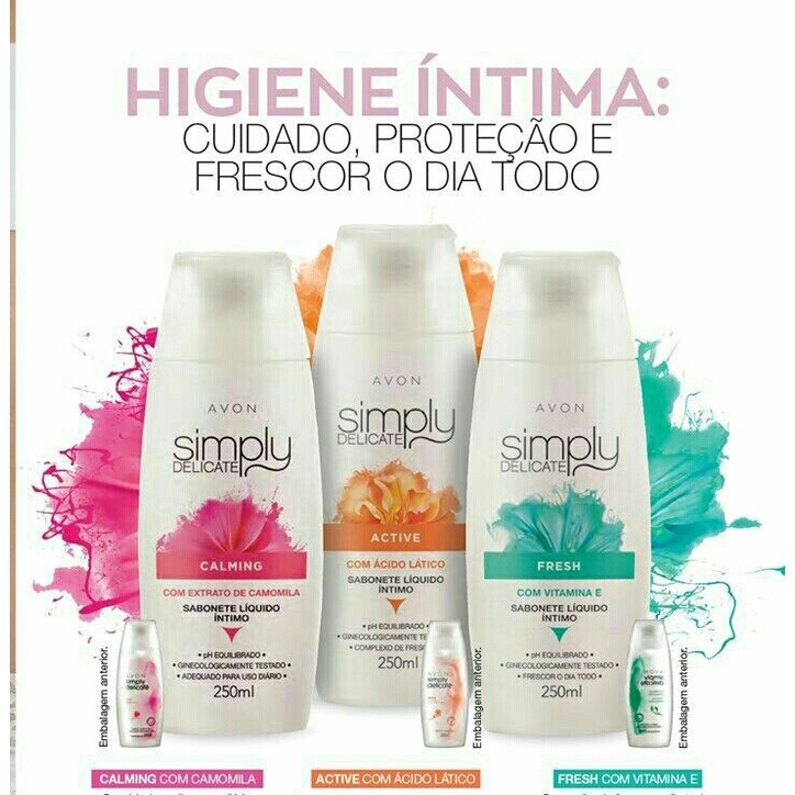 Sabonete Líquido Íntimo Avon Simply Delicate 250ml várias versões