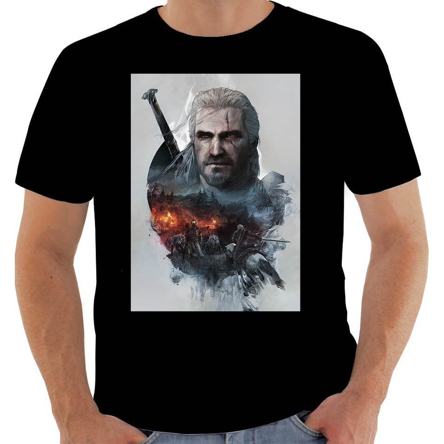 Camiseta Lc The Witcher Bruxo Geralt De Rivia Yennefer Ref Ij