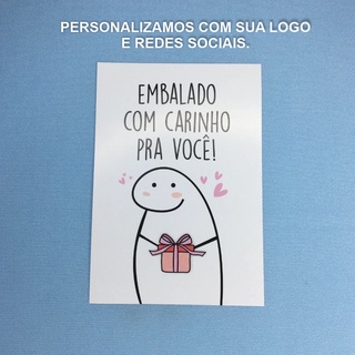 Panfleto Agradecimento Personalizado Sua Logo Flork Shopee Brasil