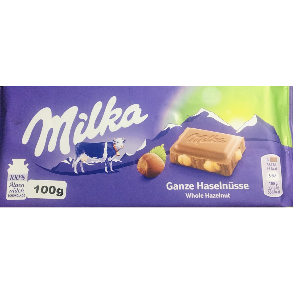 Barra De Chocolate Milka Ganze Haselnusse G Shopee Brasil