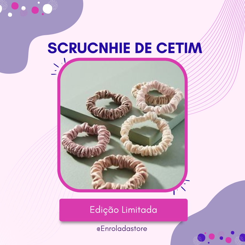 Scrunchie Slim De Cetim Xuxinhas Elastico Shopee Brasil