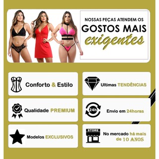 3 Calcinha Lacradora Renda Fita Cetim Lingerie Feminina Sexy Preta