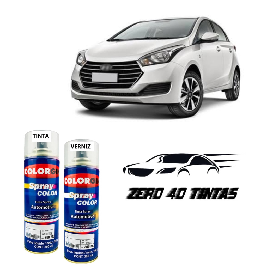 Tinta Automotiva Spray Branco Polar Hyundai Verniz Lixa Shopee Brasil