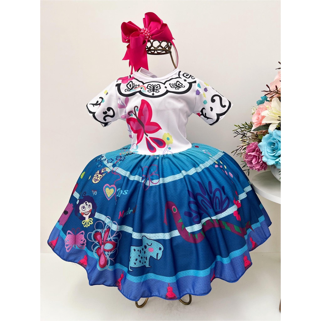 Fantasia Vestido Infantil Mirabel Encanto Shopee Brasil