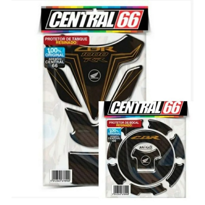 Kit Tank Pad E Bocal Honda Cbr Rr Logo Dourado Resinado Original