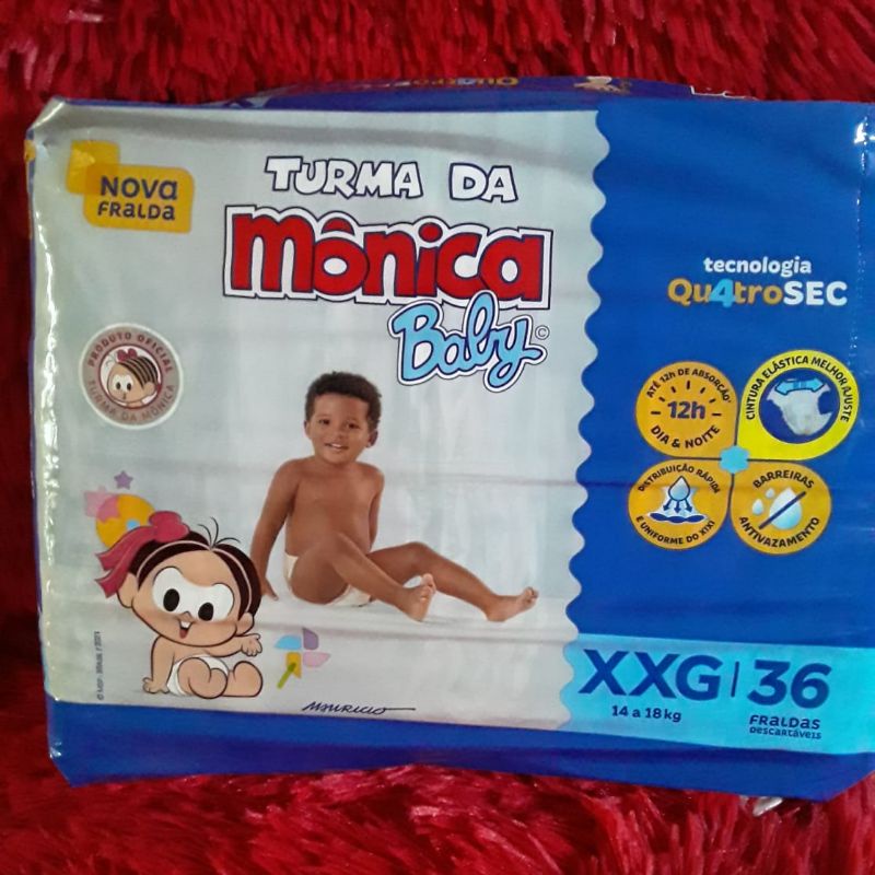 Fralda Turma da Mônica XXG 36 unidades Shopee Brasil