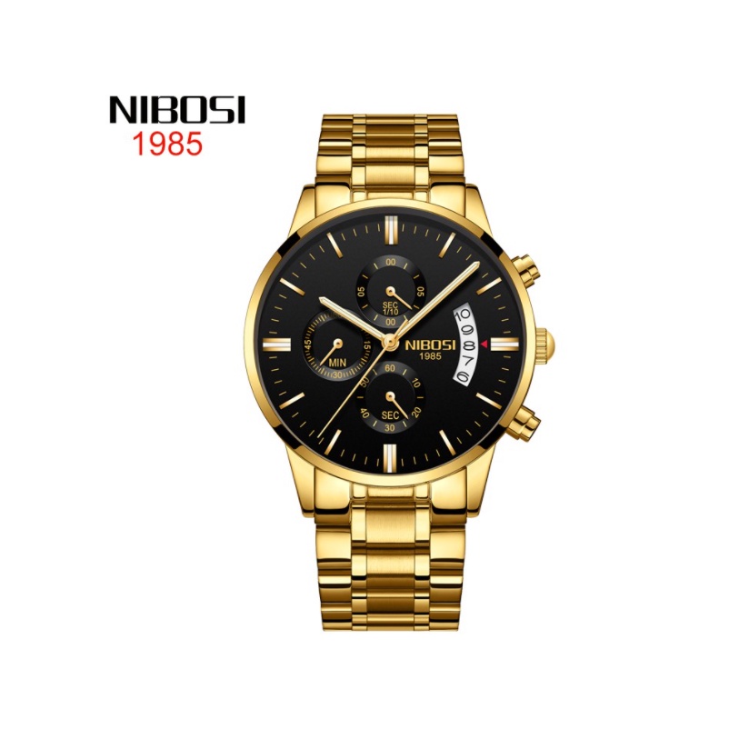 Relógio Dourado Nibosi 2309 Elegante Luxo Shopee Brasil