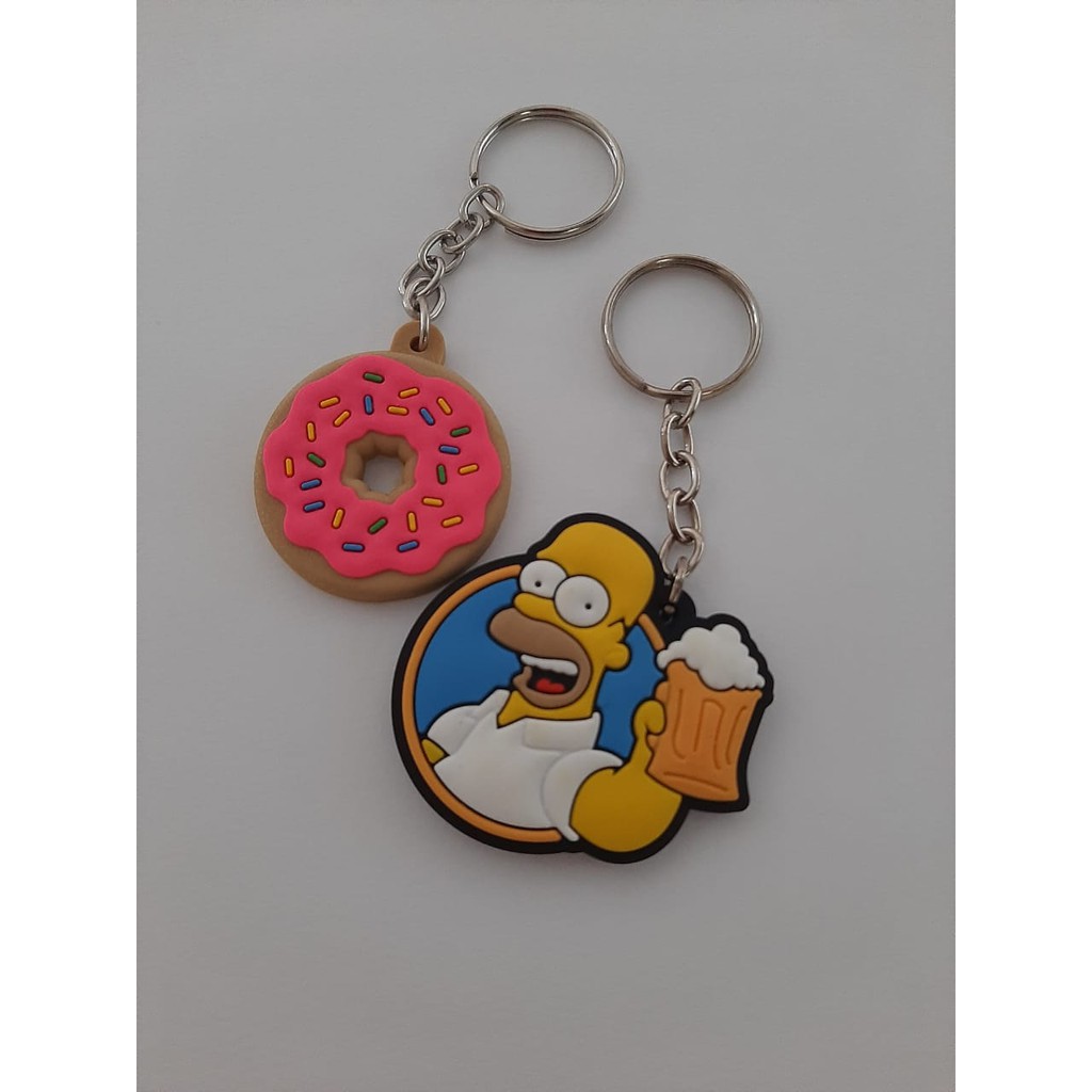 Kit Chaveiro Emborrachado Homer Simpson Rosquinha Shopee Brasil