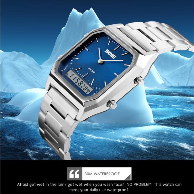 SKMEI Brand Men Fashion Sport Casual Analog Quartz Watch Digital Dual