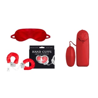 KIT SADO Algemas Venda Tapa Olhos Vibrador Cápsula Bullet SEX