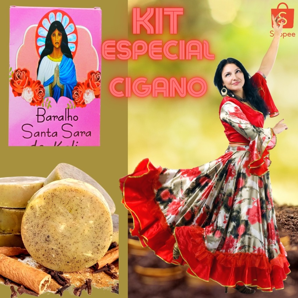 Kit Especial Cigano Baralho Cigano Santa Sara Kali E Sabonete