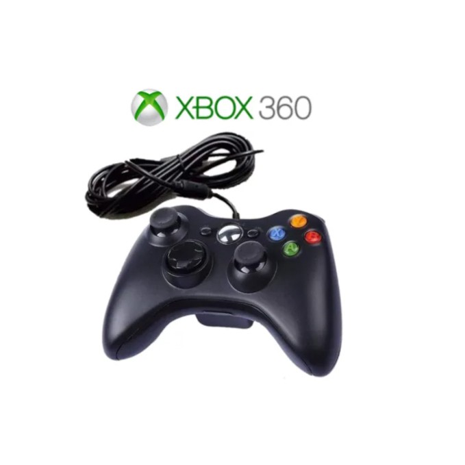 Controle Com Fio Xbox 360 E Pc Slim Joystick USB