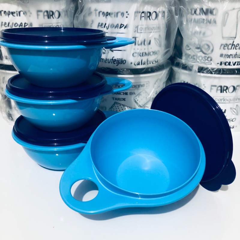 Extra Mini Tigela Criativa 600ml Azul Tupperware Cada Shopee Brasil