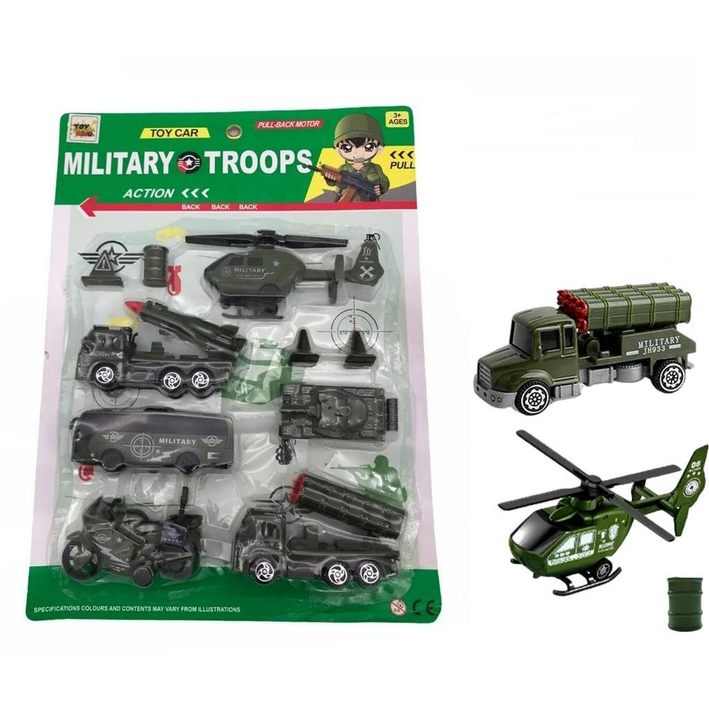 Brinquedo Kit Carrinho Helic Ptero Nibus Tanque Militar Shopee Brasil