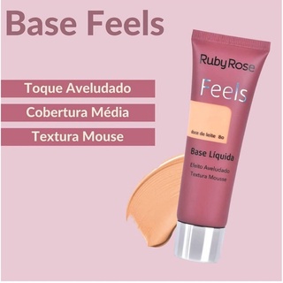 Base Liquida Feels Ruby Rose Efeito Aveludado Textura Mousse Shopee