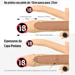 Capa Peniana Anel Dupla Penetracao Vibro Aumenta Penis 7 5cm Shopee