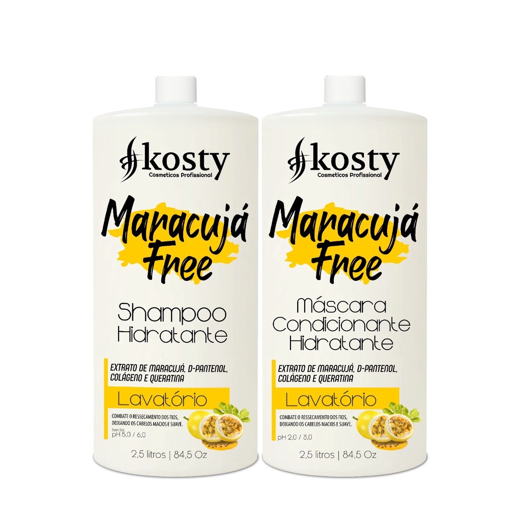 Kit Lavatorio De Maracuja 2 5l Shampoo E Mascara Kosty Shopee Brasil