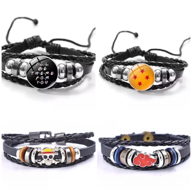 Pulseira Naruto One Piece Dragon Ball Friends Anime Manga Series