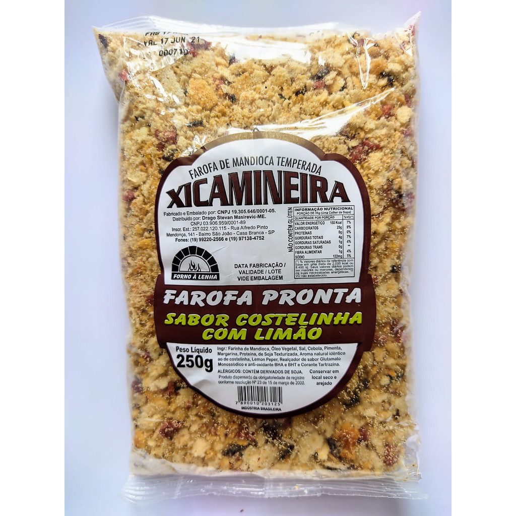 Farofa Xicamineira Sabor Costelinha Lim O Gramas Shopee Brasil