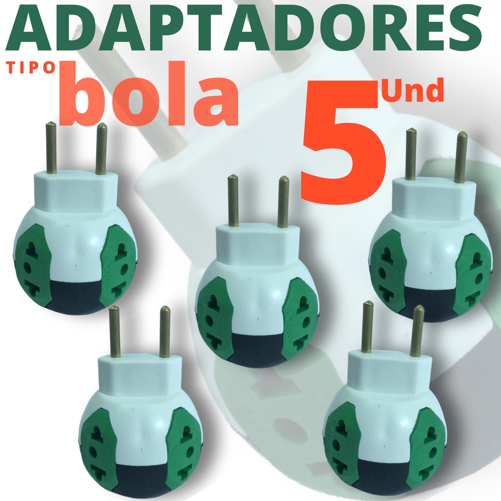 Kit Adaptador Benjamin Cubo Tomadas Colorido Tipo Bola A A