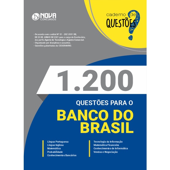 Apostila Caderno De Testes Banco Do Brasil Gabaritadas Shopee Brasil