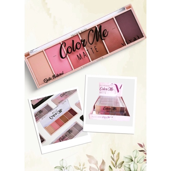 Paleta De Blush Color Me Matte Vivai Efeito Natural Cores Shopee