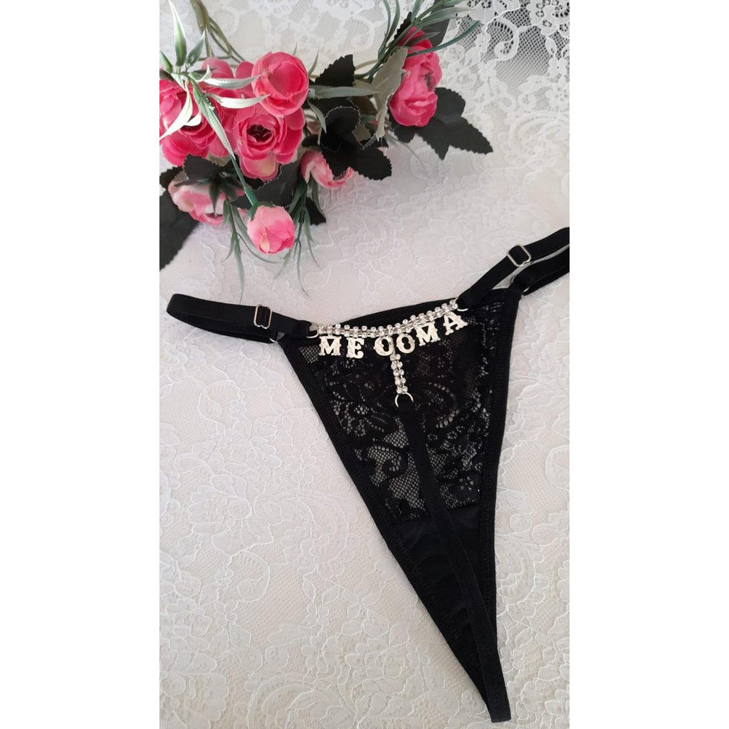 Lingerie Calcinha Fio Dental Er Tica Sexy Strass Tanga Feminina