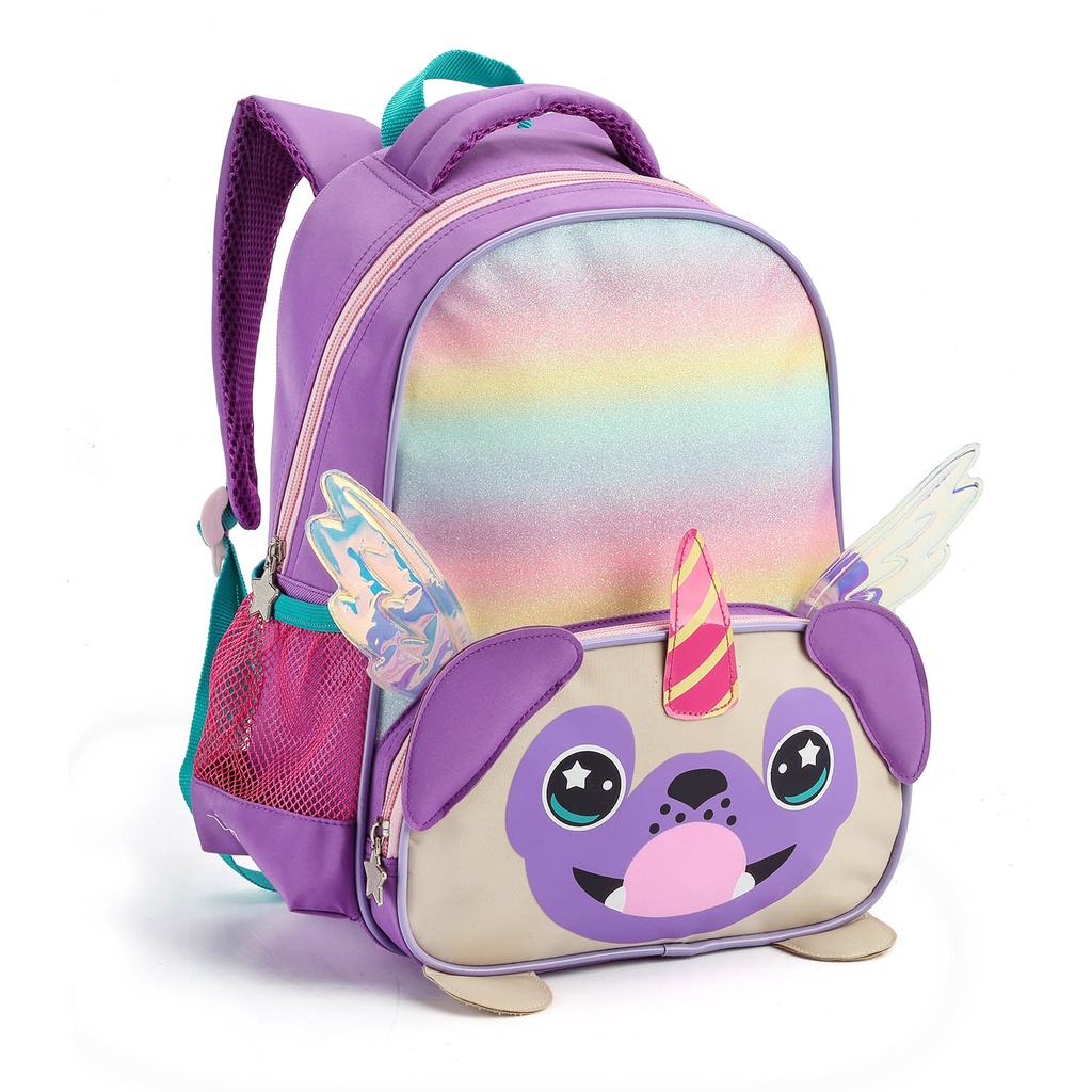 Mochila Para Creche Passeio Pug Unicornio Shopee Brasil