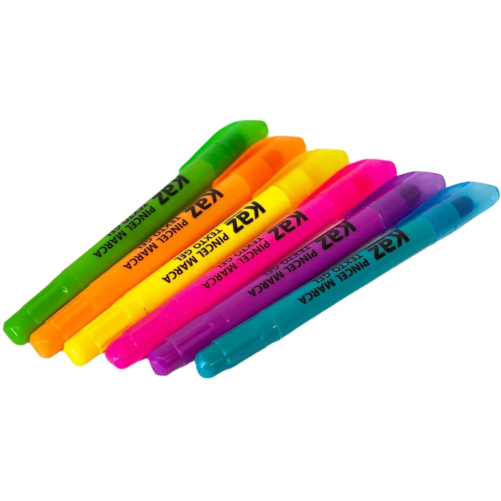 MARCA TEXTO KAZ CORES VARIADAS Caneta Marca Texto Neon Grifa Texto