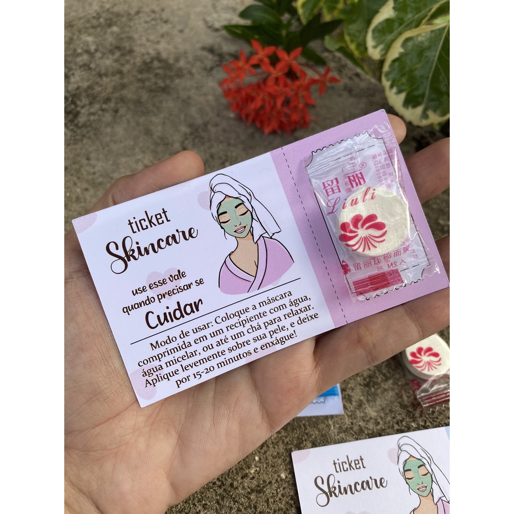 Mimos para clientes SckinCare máscara facial 15 unidades Shopee Brasil