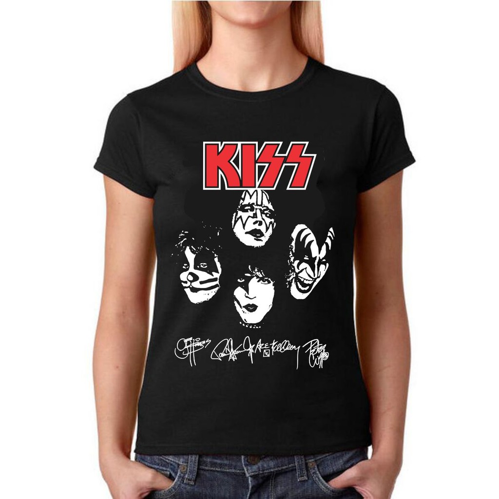 Camiseta Baby Look Feminina Bandas Rock - Kiss - 100% Algodão!!