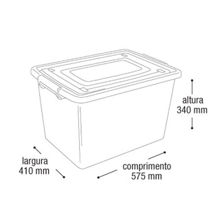 Super Oferta Kit 3 Caixas Organizadoras 56 Litros Preta Arqplast