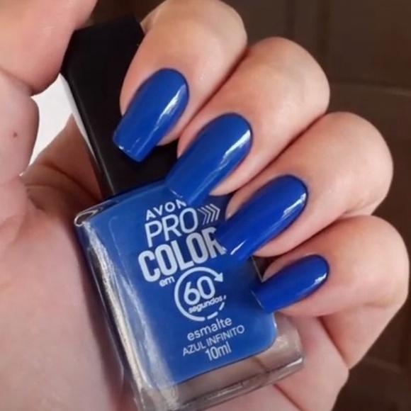 Esmalte Avon Pro Color 60 Segundos AZUL INFINITO Shopee Brasil