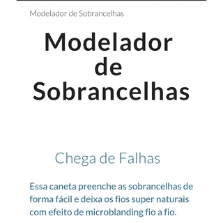 Caneta Modeladora De Sobrancelhas Shopee Brasil