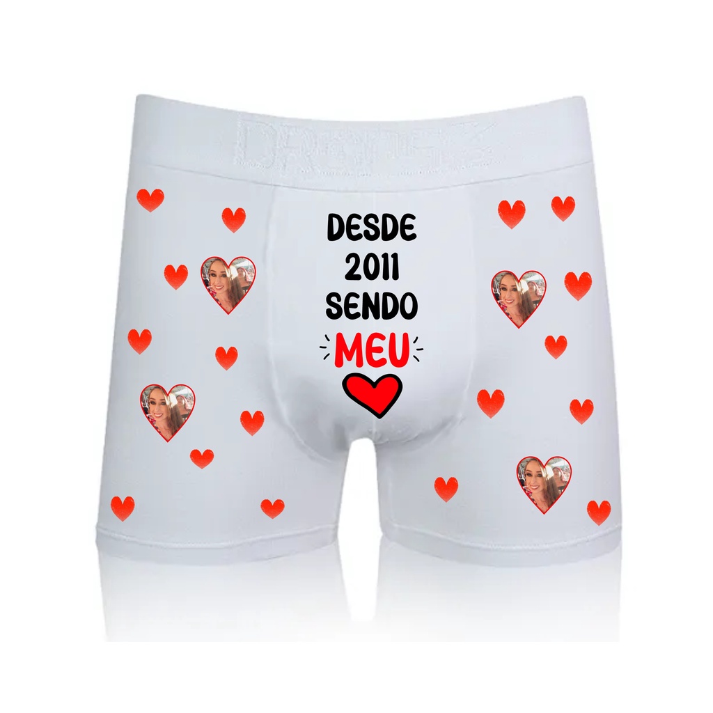 Cueca Box Boxer Personalizada Foto Frase Ou Nome Escolha Sua