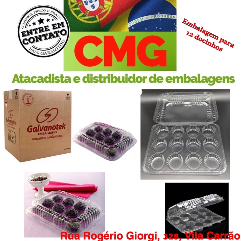 Embalagem Galvanotek Ga19 Para Doce Caixa 10 Unidades Shopee