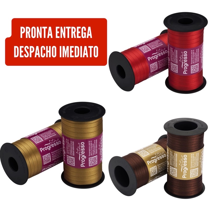 Fita Cetim Progresso Nº 1 Cores Lisas 7mm Rolo 100 Metros Shopee Brasil