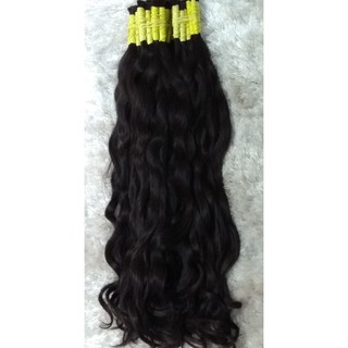 Cabelo Humano Para Mega Hair Virgem Ondulado 60 Cm 50 Gramas Shopee