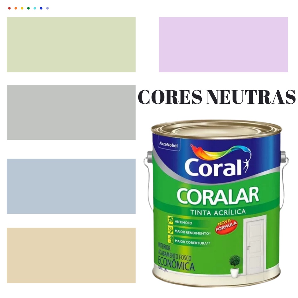 Tinta De Parede Coral Coralar L Cores Acr Lica Antimofo Cores Cinza