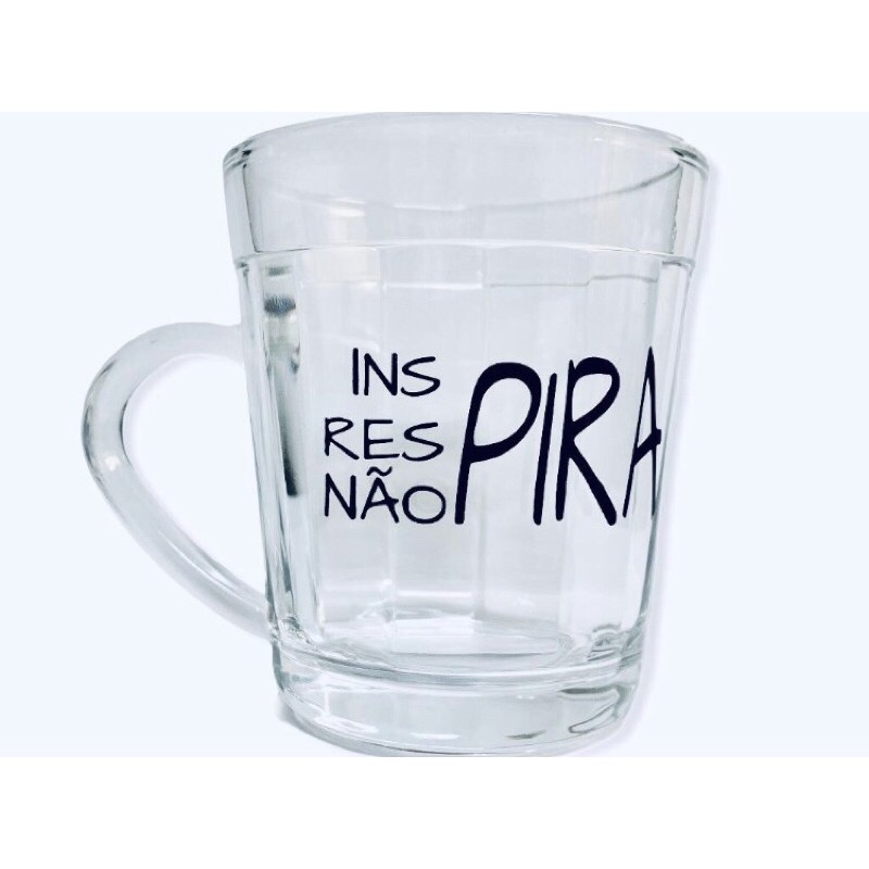 Caneca Xícara Copo Americano a Frase Inspira Respira Não Pira