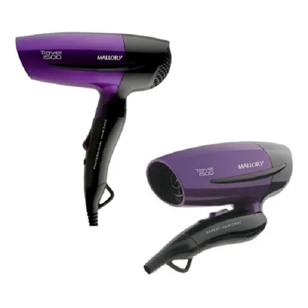 Secador Cabelo Travel 1500 Viagem Dobravel Bivolt Mallory Shopee Brasil