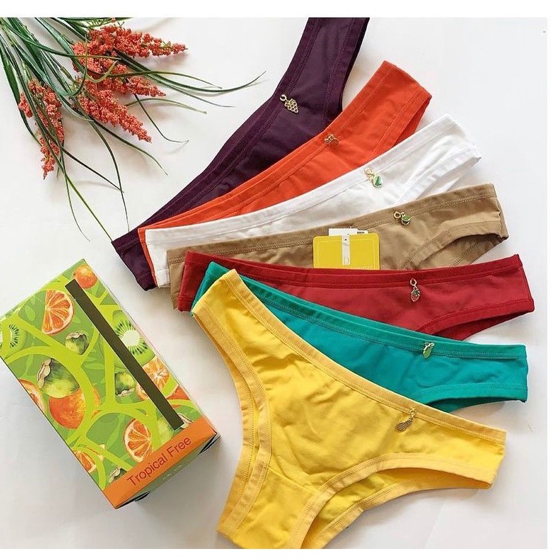 Kit 7 Calcinhas Tropical Diamantes Lingerie Shopee Brasil